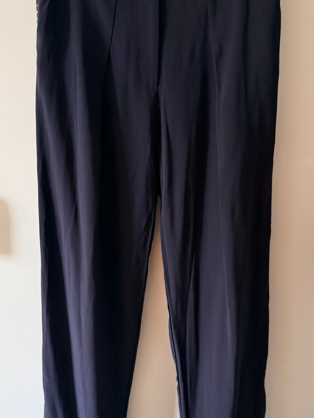 Victoria Victoria Beckham Navy High-Rise Tailored Trousers